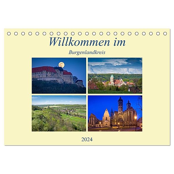 Willkommen im Burgenlandkreis (Tischkalender 2024 DIN A5 quer), CALVENDO Monatskalender, Martin Wasilewski
