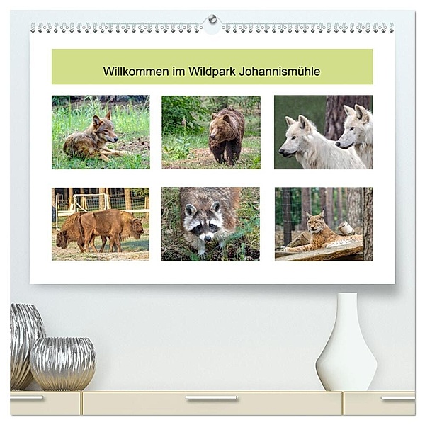 Willkommen im Wildpark Johannismühle (hochwertiger Premium Wandkalender 2024 DIN A2 quer), Kunstdruck in Hochglanz, Christoph Ebeling