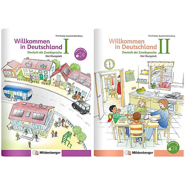 Willkommen in Deutschland / Willkommen in Deutschland - Deutsch als Zweitsprache - Das Übungsheft I + II, 2 Bde., Tina Kresse, Susanne McCafferty