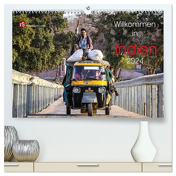 Willkommen in Indien 2024 (hochwertiger Premium Wandkalender 2024 DIN A2 quer), Kunstdruck in Hochglanz, Uwe Bergwitz