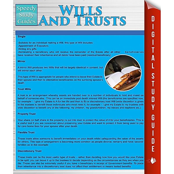 Wills And Trusts (Speedy Study Guides) / Dot EDU, Speedy Publishing
