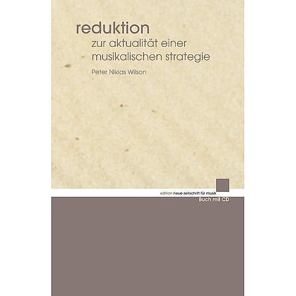 Wilson, P: Reduktion/m. CD, Peter Niklas Wilson