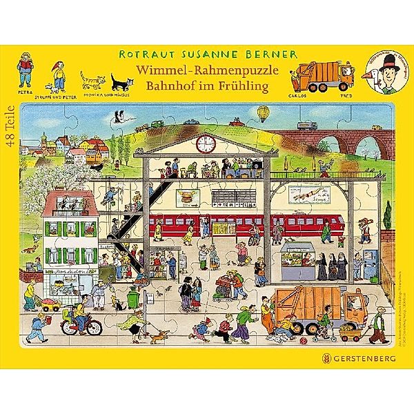 Gerstenberg Verlag Wimmel-Rahmenpuzzle Bahnhof im Frühling (Kinderpuzzle), Rotraut Susanne Berner