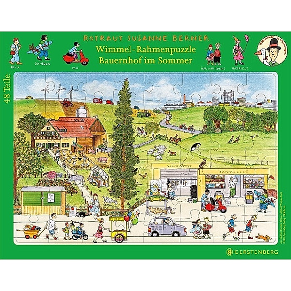 Gerstenberg Verlag Wimmel-Rahmenpuzzle Bauernhof im Sommer (Kinderpuzzle), Rotraut Susanne Berner