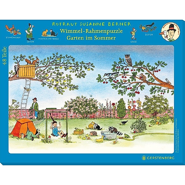 Gerstenberg Verlag Wimmel-Rahmenpuzzle Zu Hause in Wimmlingen Motiv Garten, Rotraut Susanne Berner