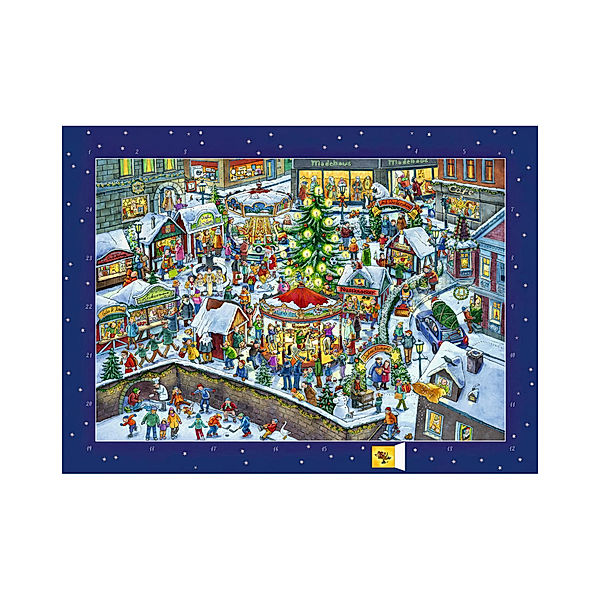 Wimmeliger Weihnachtsmarkt, Wandkalender