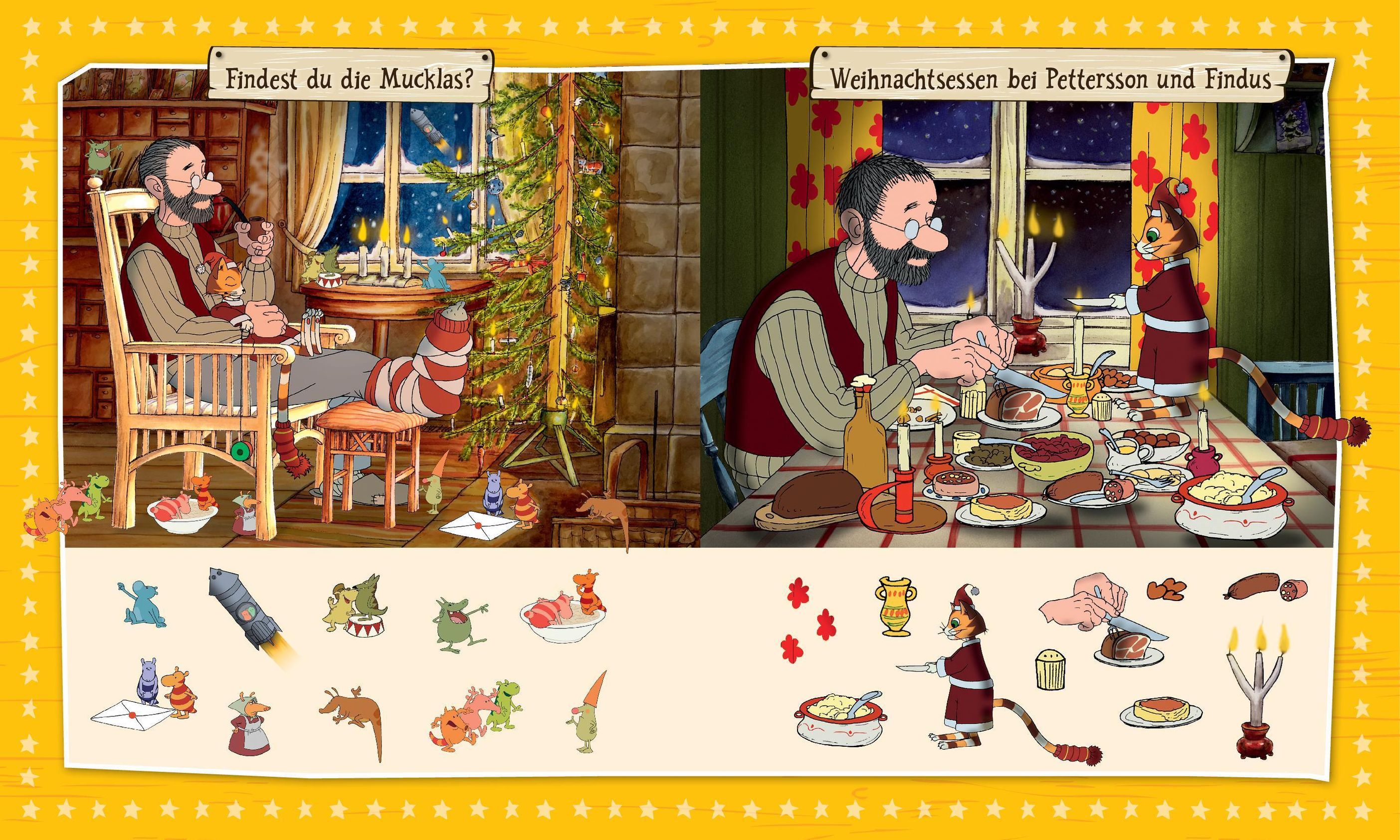 Wimmeliges Weihnachtsfest mit Pettersson und Findus Buch