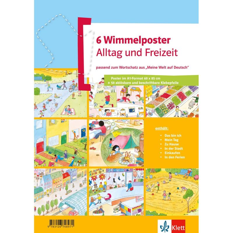 Wimmelposter Alltag und Freizeit, 6 Poster product