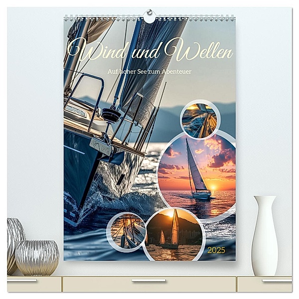 Wind und Wellen (hochwertiger Premium Wandkalender 2025 DIN A2 hoch), Kunstdruck in Hochglanz, Calvendo, Steffen Gierok-Latniak