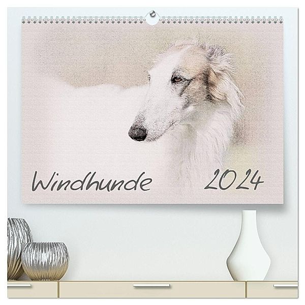 Windhunde 2024 (hochwertiger Premium Wandkalender 2024 DIN A2 quer), Kunstdruck in Hochglanz, Andrea Redecker