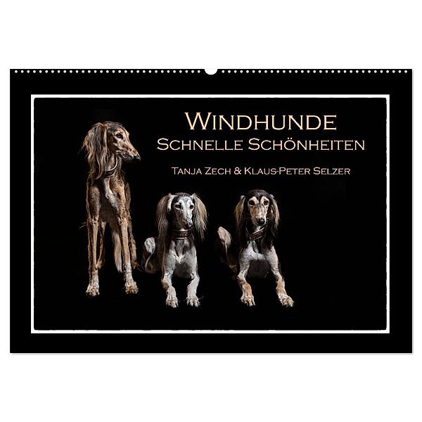 Windhunde - Schnelle Schönheiten (Wandkalender 2024 DIN A2 quer), CALVENDO Monatskalender, Tanja Zech & Klaus-Peter Selzer