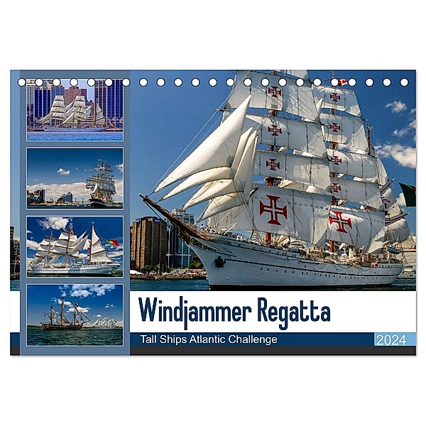 Windjammer-Regatta - Tall Ships Atlantic Challenge (Tischkalender 2024 DIN A5 quer), CALVENDO Monatskalender, Photo4emotion.com