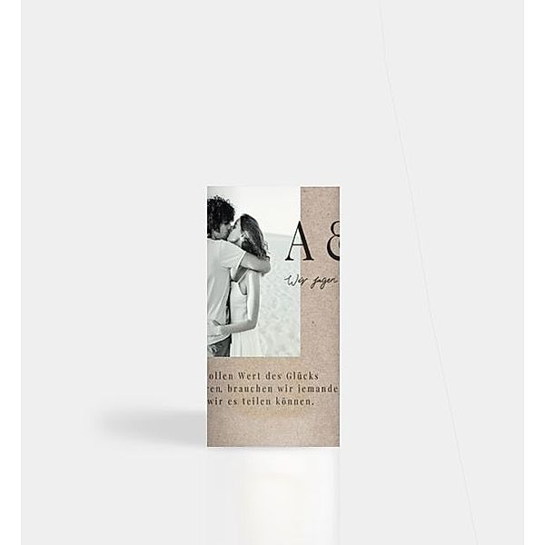 Windlichtkarte Editorial wedding style · crafty, Windlichtkarte klein (210 x 100mm)