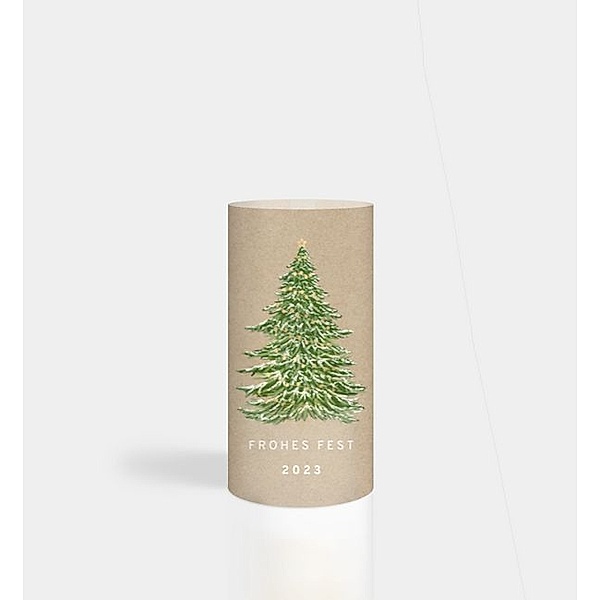 Windlichtkarte Weihnachtsbaum · Vintage, Windlichtkarte klein (210 x 100mm)