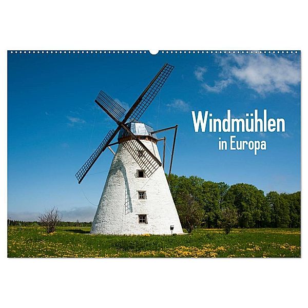 Windmühlen in Europa (Wandkalender 2024 DIN A2 quer), CALVENDO Monatskalender, Frauke Scholz