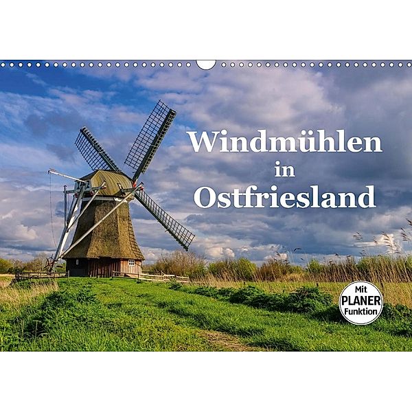 Windmühlen in Ostfriesland (Wandkalender 2021 DIN A3 quer), LianeM