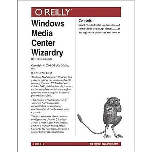 Windows Media Center Wizardry / O'Reilly Media, Tony Campbell