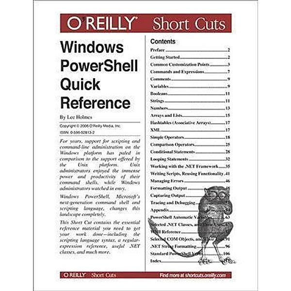 Windows PowerShell Quick Reference, Lee Holmes