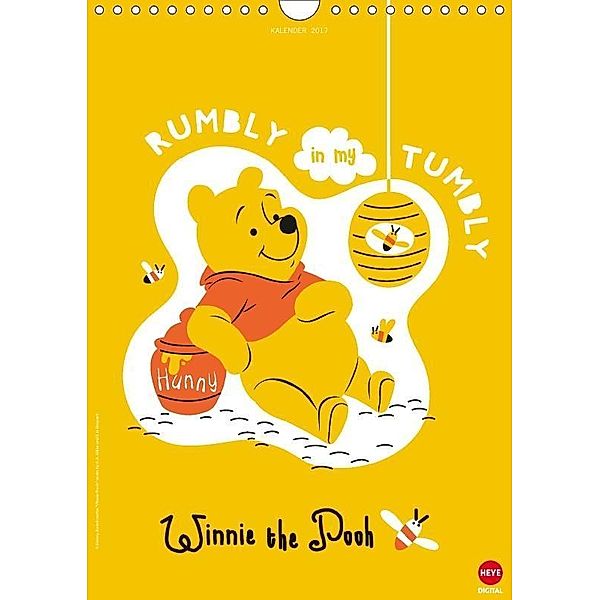 Winnie Puuh: Rumbly in my tumbly (Wandkalender 2017 DIN A4 hoch), Walt Disney