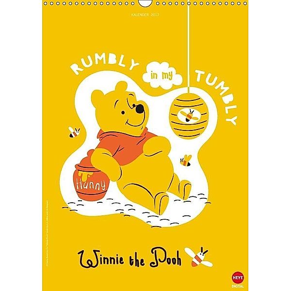 Winnie Puuh: Rumbly in my Tumbly (Wandkalender 2017 DIN A3 hoch), Walt Disney