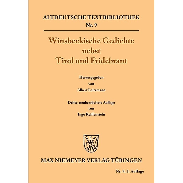Winsbeckische Gedichte nebst Tirol und Fridebrant