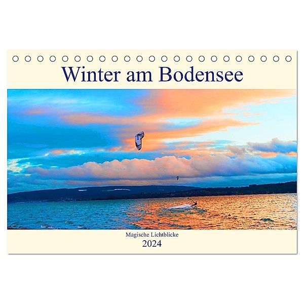 Winter am Bodensee - Magische Lichtblicke (Tischkalender 2024 DIN A5 quer), CALVENDO Monatskalender, Andrea Hess