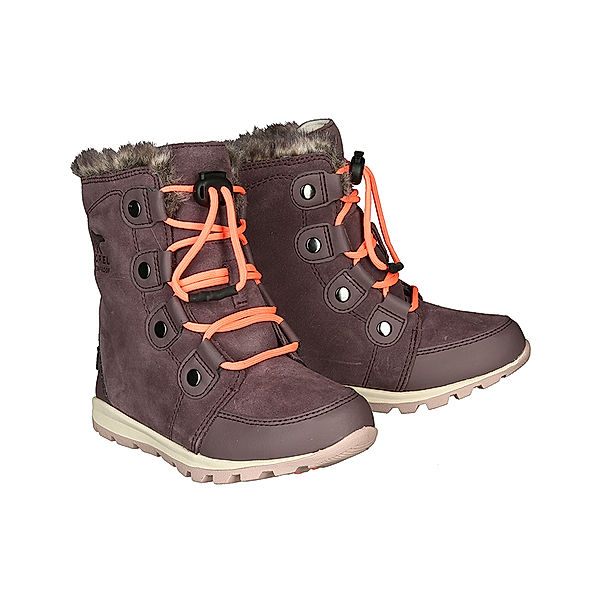 SOREL Winter-Boots WHITNEY™ SUEDE gefüttert in lila/neonorange