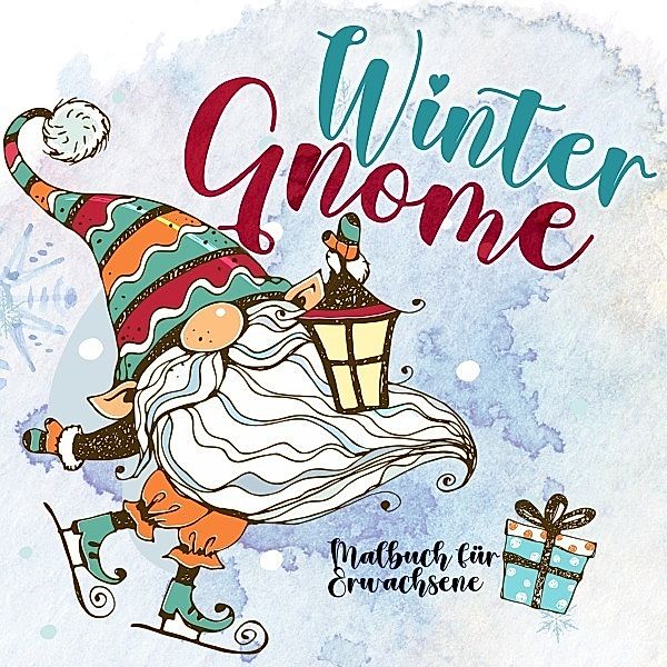 Winter Gnome Malbuch für Erwachsene, Musterstück Grafik