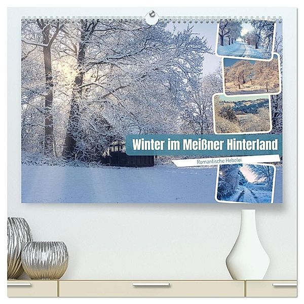 Winter im Meißner Hinterland (hochwertiger Premium Wandkalender 2024 DIN A2 quer), Kunstdruck in Hochglanz, Drachenkind-Fotografie