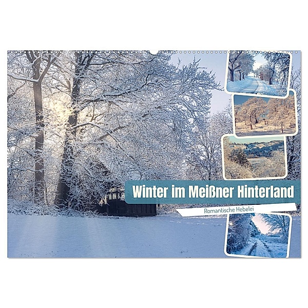 Winter im Meißner Hinterland (Wandkalender 2024 DIN A2 quer), CALVENDO Monatskalender, Drachenkind-Fotografie