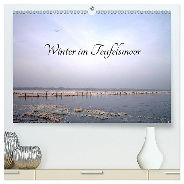 Winter im Teufelsmoor (hochwertiger Premium Wandkalender 2025 DIN A2 quer), Kunstdruck in Hochglanz, Calvendo, Ulrike Adam