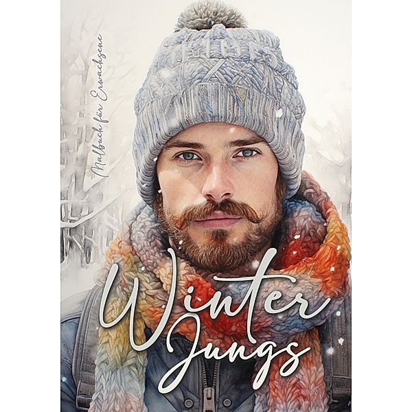 Winter Jungs Malbuch für Erwachsene, Monsoon Publishing, Musterstück Grafik