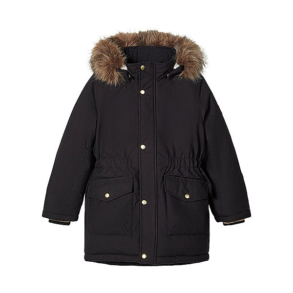 name it Winter-Parka NKFMIBIS mit Kunstfellbesatz in schwarz