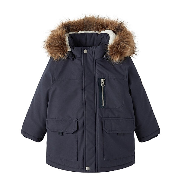 name it Winter-Parka NMMMACE mit Kunstfell in dark sapphire