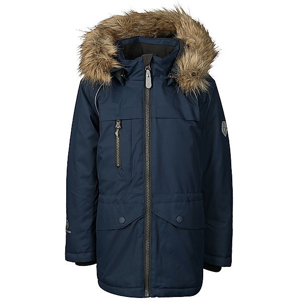 Color Kids Winter-Parka WINTER BUDDY mit Kunstfellbesatz in navy