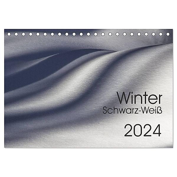 Winter Schwarz-Weiss (Tischkalender 2024 DIN A5 quer), CALVENDO Monatskalender, Horst Eisele