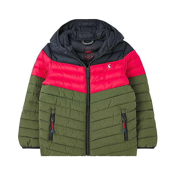 Tom Joule® Winter-Steppjacke CAIRN COLOURBLOCK in rot/khaki