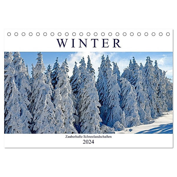 Winter. Zauberhafte Schneelandschaften (Tischkalender 2024 DIN A5 quer), CALVENDO Monatskalender, Rose Hurley