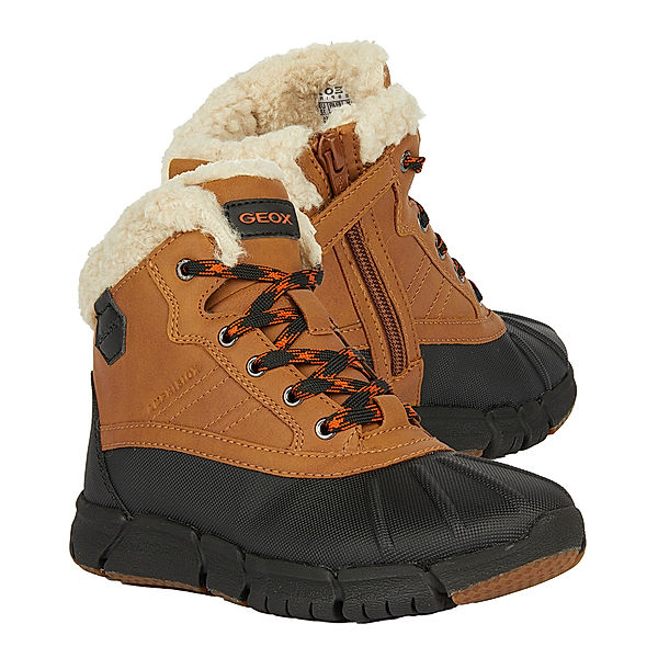 GEOX Winterboots FLEXYPER ABX E gefüttert in cognac/black