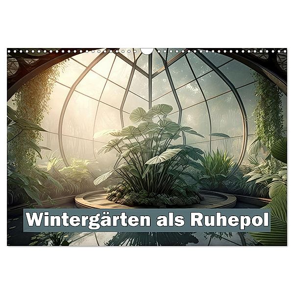 Wintergärten als Ruhepol (Wandkalender 2024 DIN A3 quer), CALVENDO Monatskalender, Liselotte Brunner-Klaus
