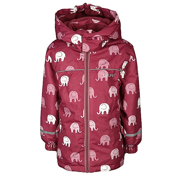 CeLaVi Winterjacke ELEPHANT mit abnehmbarer Kapuze in rotviolett