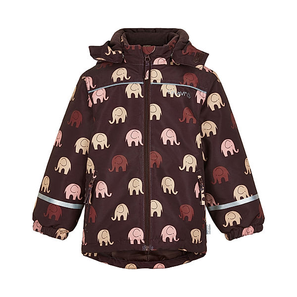 CeLaVi Winterjacke ELEPHANTS AOP in fudge