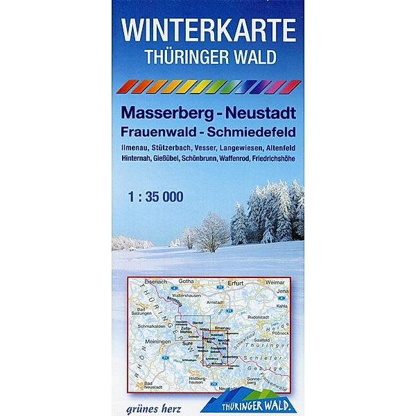 Winterkarte Thüringer Wald - Masserberg, Neustadt, Frauenwald, Schmiedefeld