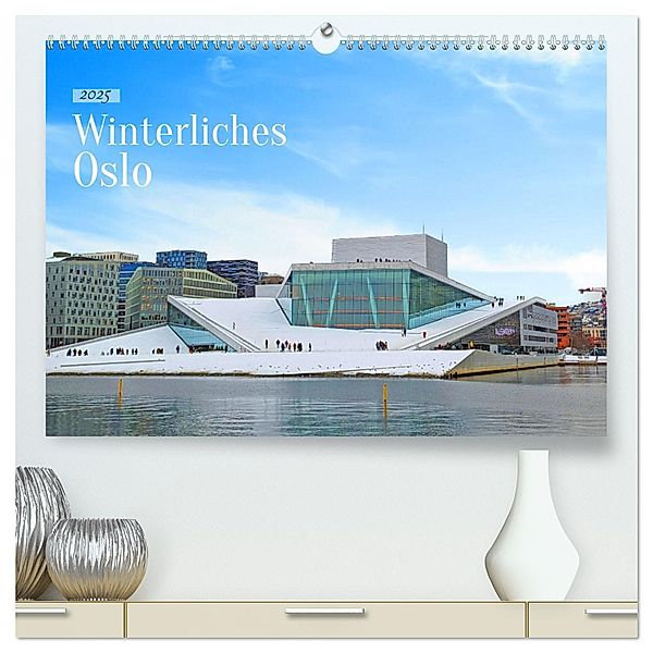 Winterliches Oslo (hochwertiger Premium Wandkalender 2025 DIN A2 quer), Kunstdruck in Hochglanz, Calvendo, Denise Graupner