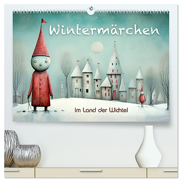 Wintermärchen - Im Land der Wichtel (hochwertiger Premium Wandkalender 2025 DIN A2 quer), Kunstdruck in Hochglanz, Calvendo, Erich Krätschmer