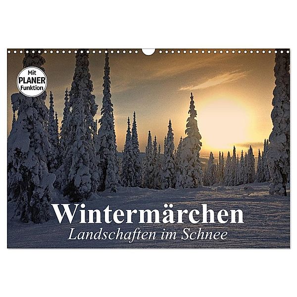 Wintermärchen. Landschaften im Schnee (Wandkalender 2024 DIN A3 quer), CALVENDO Monatskalender, Elisabeth Stanzer