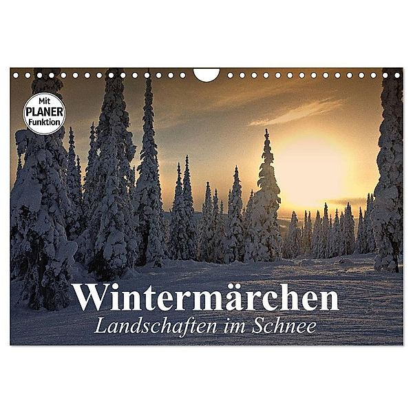 Wintermärchen. Landschaften im Schnee (Wandkalender 2024 DIN A4 quer), CALVENDO Monatskalender, Elisabeth Stanzer