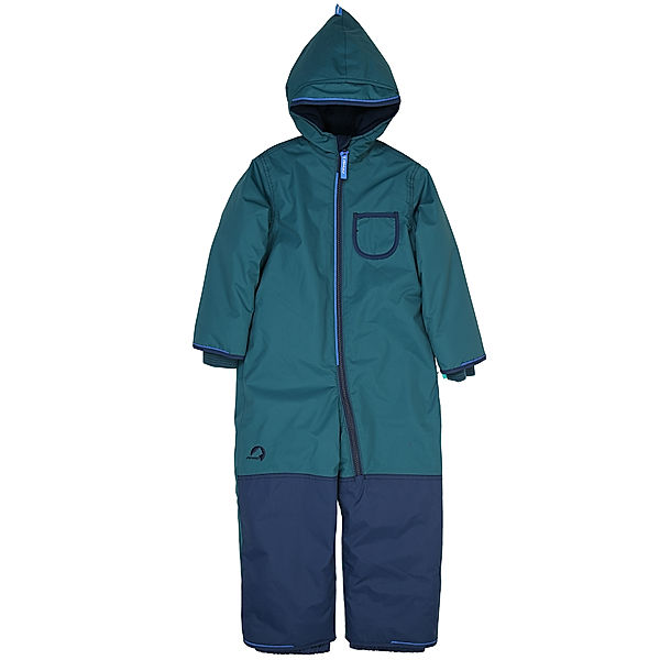 finkid Winteroverall PIKKU WINTER SPORT mit Umschlagbündchen in deep teal/navy