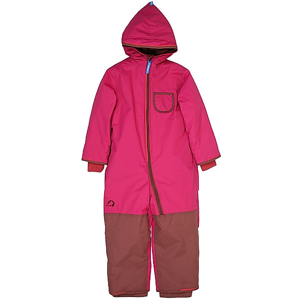 finkid Winteroverall PIKKU WINTER SPORT mit Umschlagbündchen in raspberry/sable