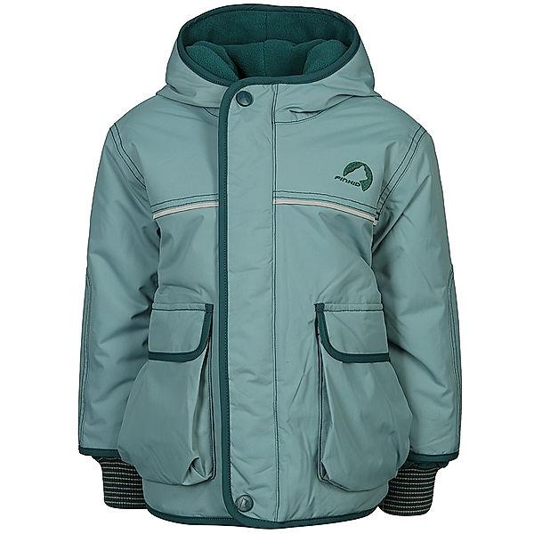 finkid Winterparka TALVI EKO in smoke blue/deep teal